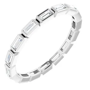 Platinum 1/2 CTW Diamond Eternity Band Size 7.5