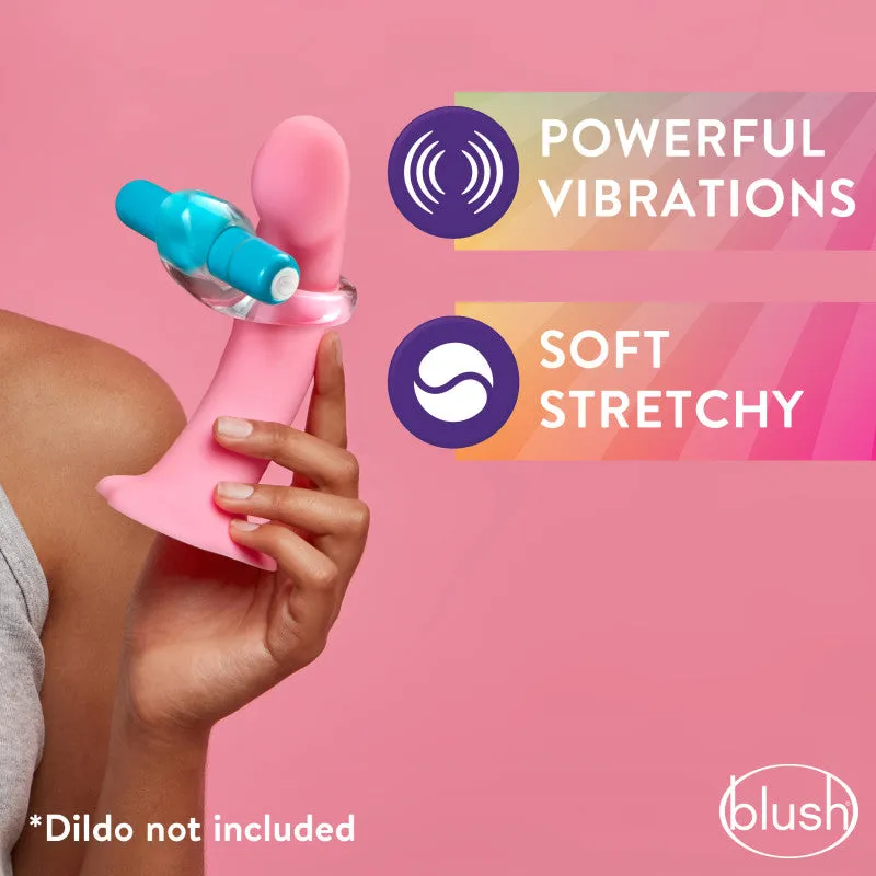 Play With Me Delight Vibrating C-Ring - Clear/Blue