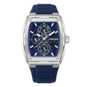 Police Creed Gents Blue Chronograph Silicone Watch