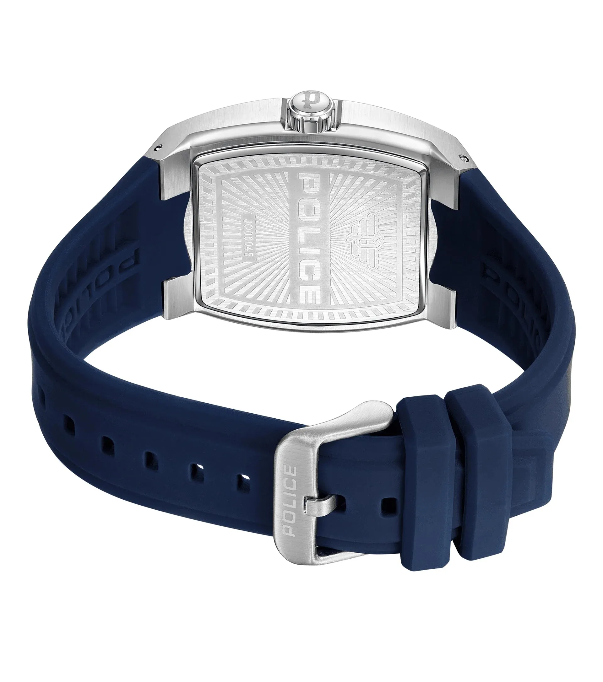 Police Creed Gents Blue Chronograph Silicone Watch