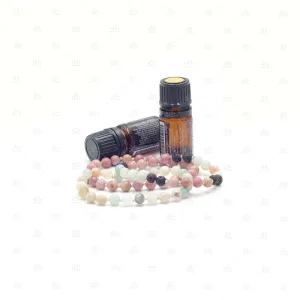 Poppy : Amazonite & Rhodochrosite Stacked Diffuser Bracelet