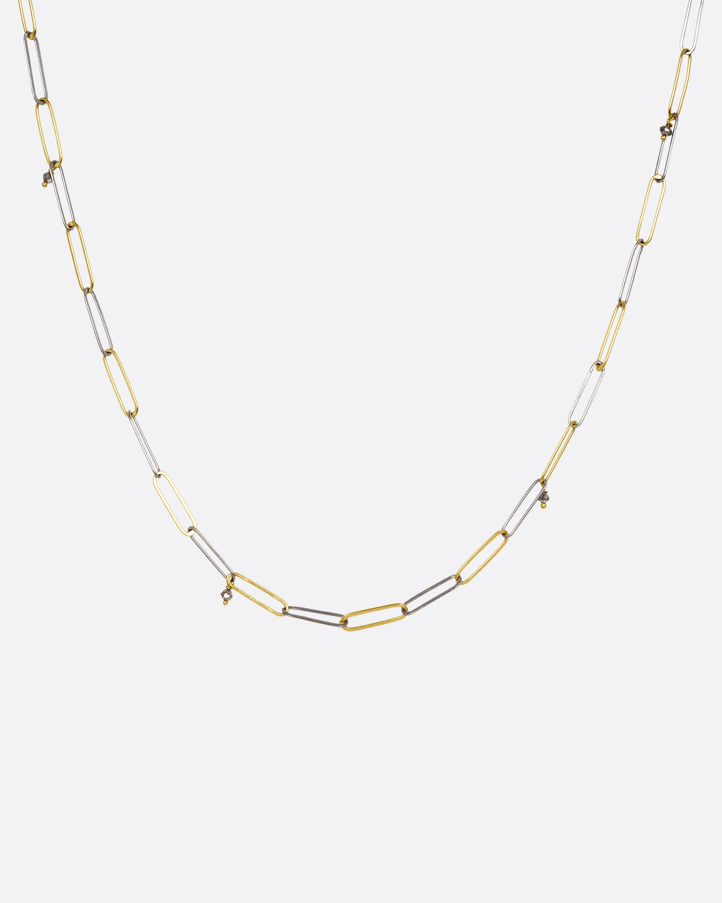 Popsicle Stick Diamond Necklace