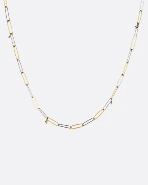 Popsicle Stick Diamond Necklace