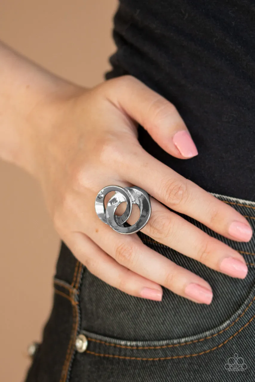Pro Top Spin Black Paparazzi Ring