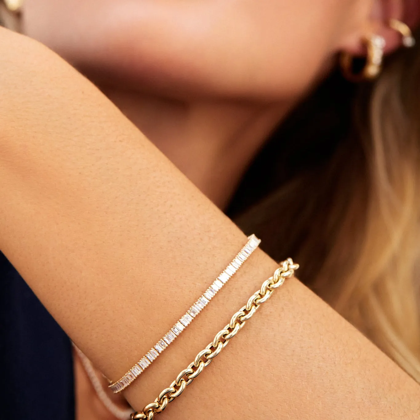 Prong Set Diamond Baguette Eternity Bracelet