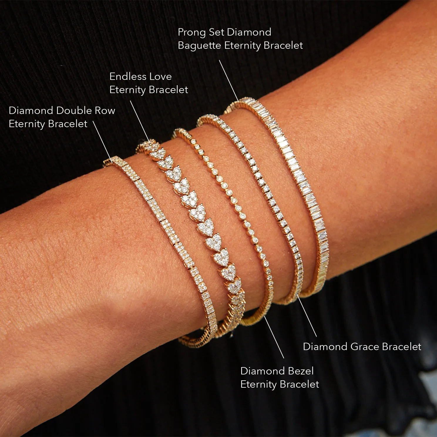 Prong Set Diamond Baguette Eternity Bracelet