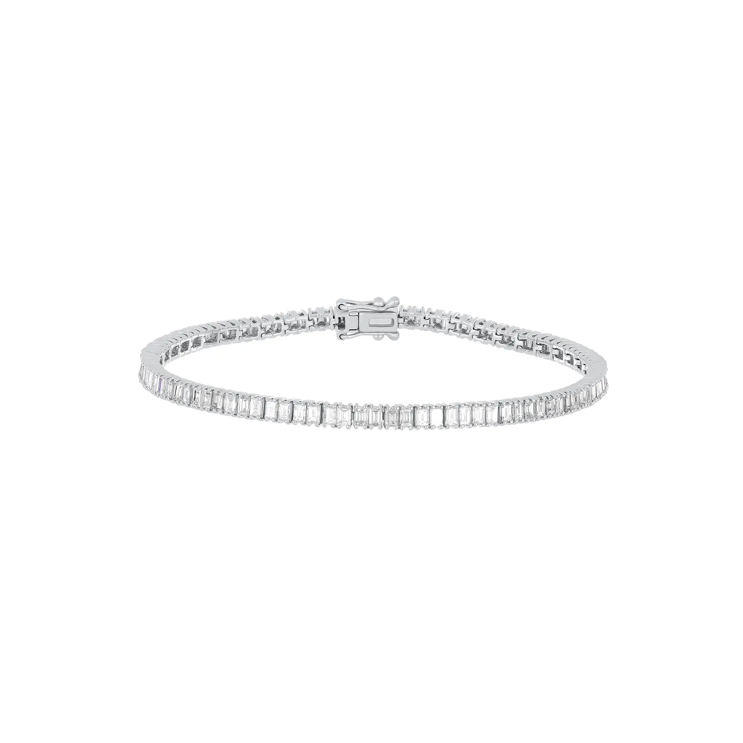 Prong Set Diamond Baguette Eternity Bracelet