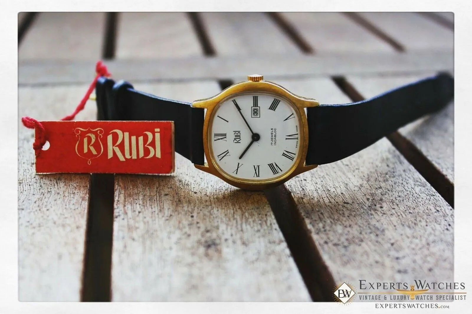 Rare Vintage NOS RUBI Dress Manual Watch 17 Jewel Date