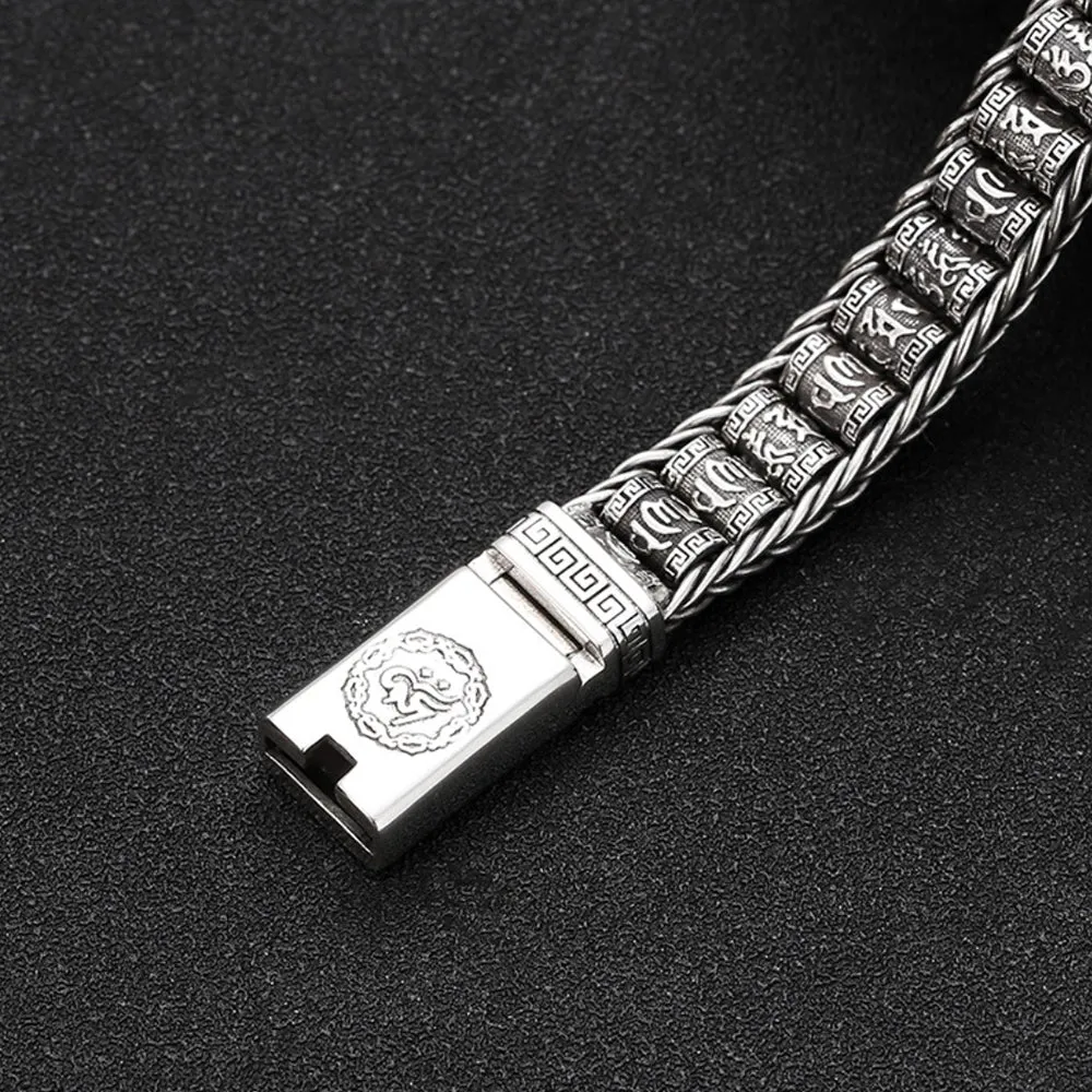 Real Solid 925 Sterling Silver Bracelets Braided Chain Link Lection Jewelry 7.1"- 8.3"