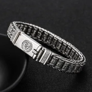 Real Solid 925 Sterling Silver Bracelets Braided Chain Link Lection Jewelry 7.1"- 8.3"