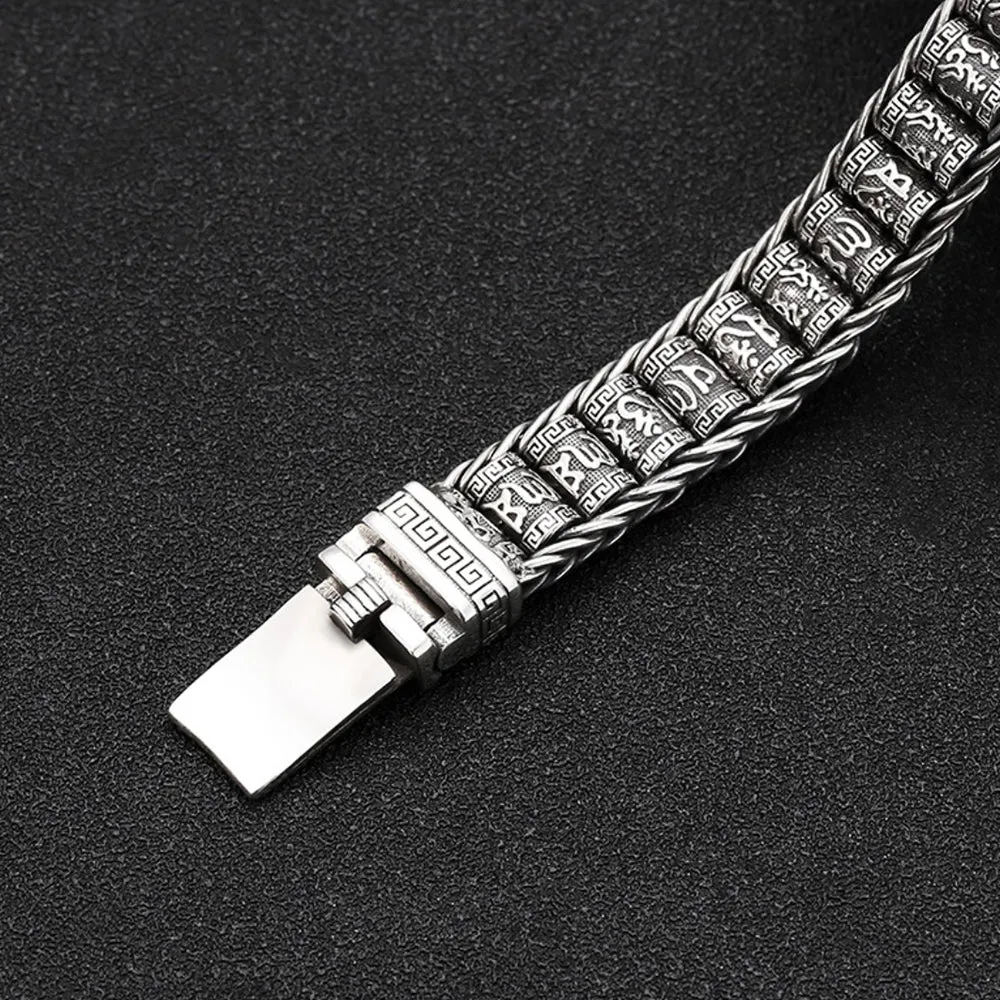 Real Solid 925 Sterling Silver Bracelets Braided Chain Link Lection Jewelry 7.1"- 8.3"