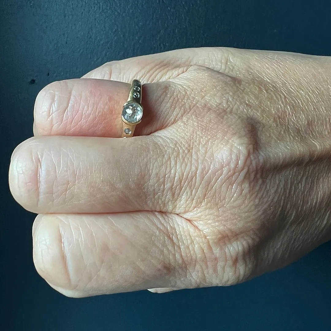 Rebecca Overmann - Half Bezel Rose Cut Diamond Solitaire