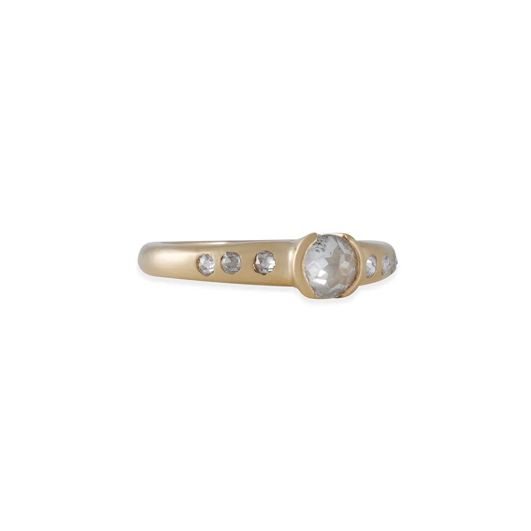 Rebecca Overmann - Half Bezel Rose Cut Diamond Solitaire