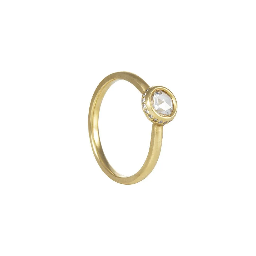 Rebecca Overmann - Hidden Halo Brilliant Rosecut Diamond Ring