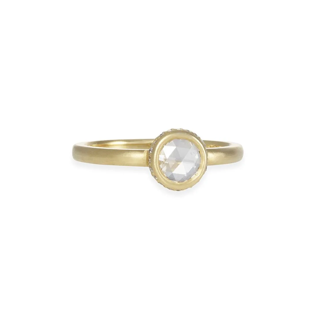 Rebecca Overmann - Hidden Halo Brilliant Rosecut Diamond Ring