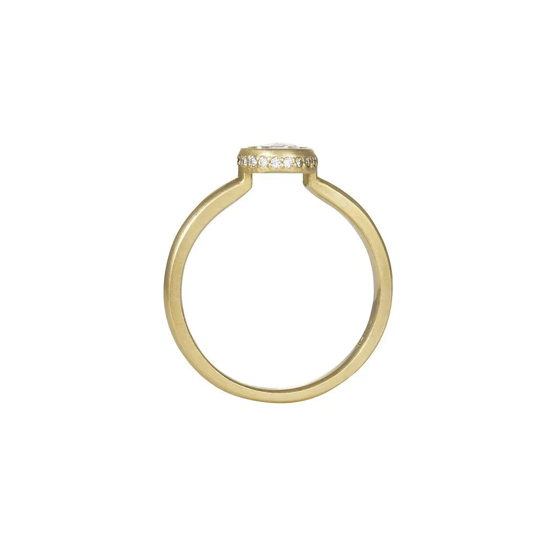 Rebecca Overmann - Hidden Halo Brilliant Rosecut Diamond Ring