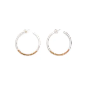 Recast Koa hoop earrings - Small
