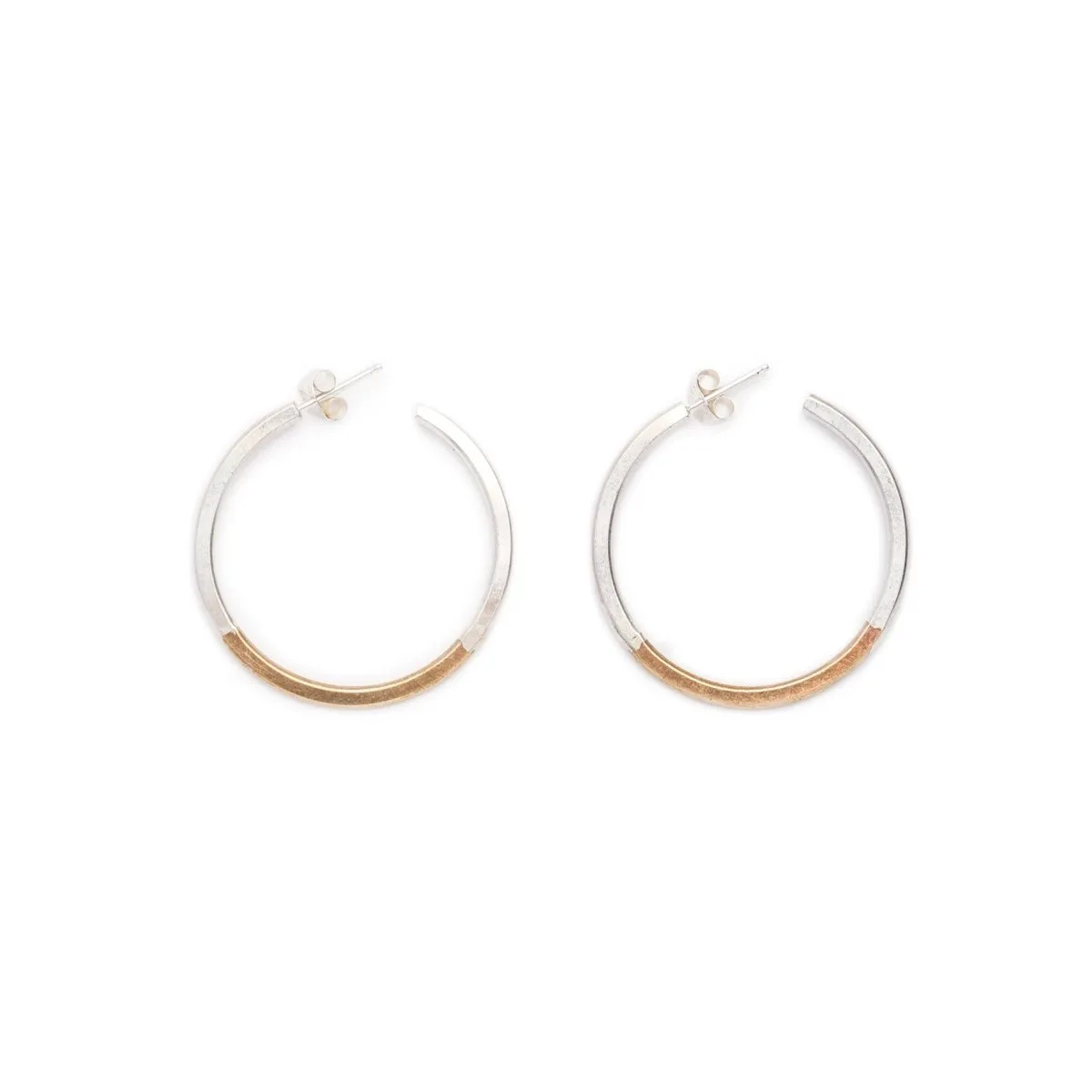 Recast Koa hoop earrings - Small