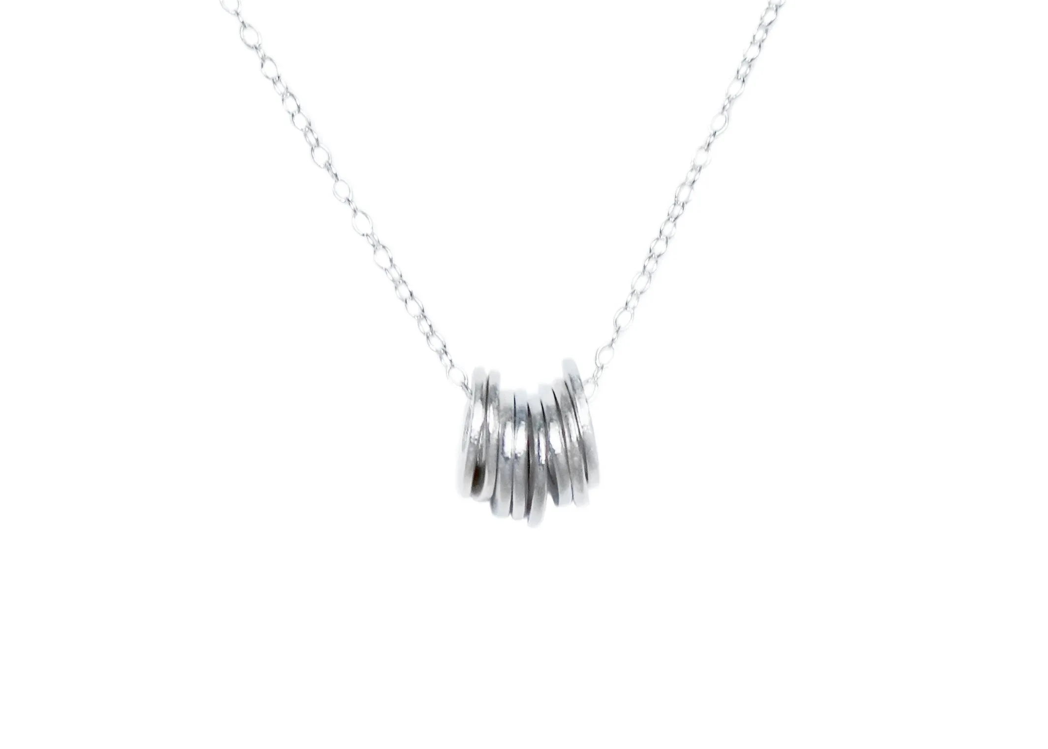 Recycled Silver Circles Necklace