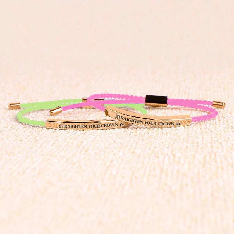 Remember Who You Are and Straighten Your Crown Inspire Bracelet
