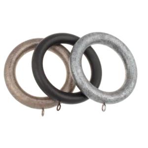 Renaissance Smooth Skinny Wood Rings - Box of 50