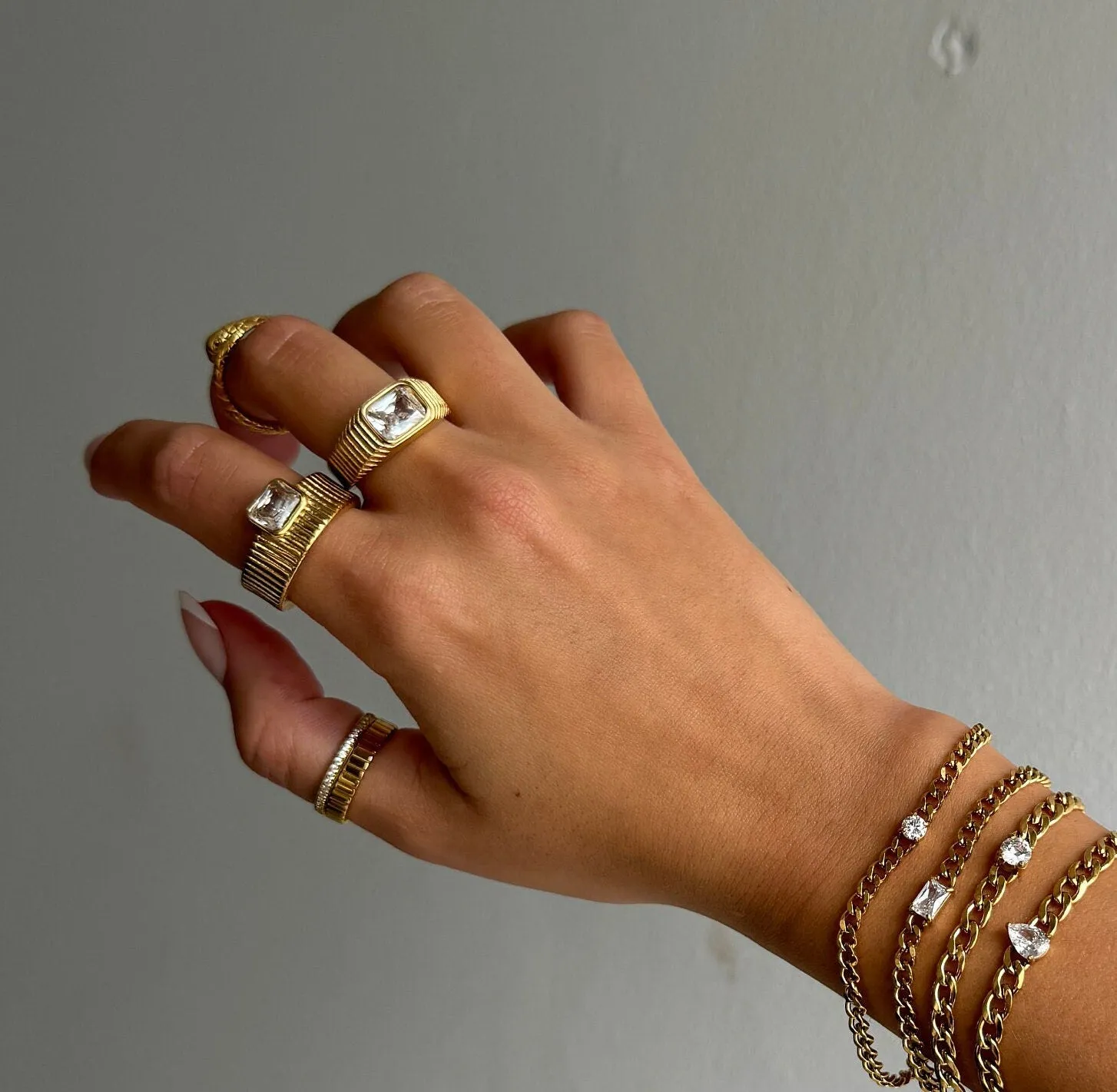 Ribbed Stacker Ring