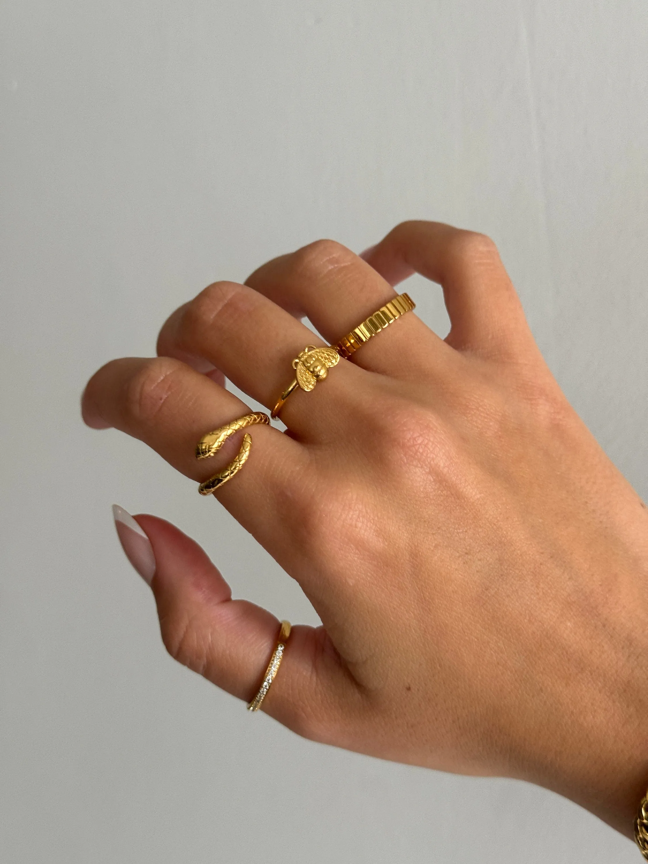 Ribbed Stacker Ring