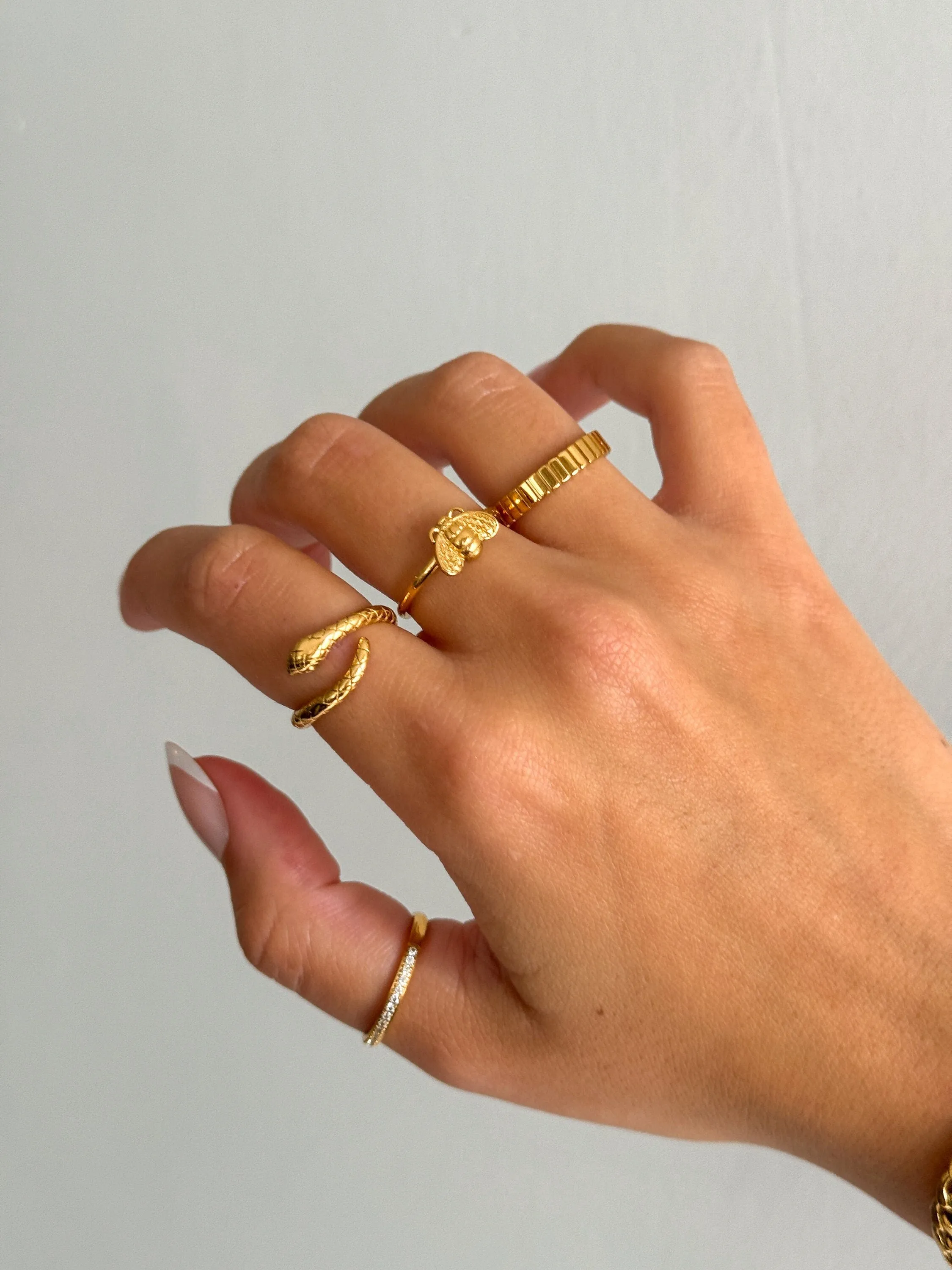 Ribbed Stacker Ring