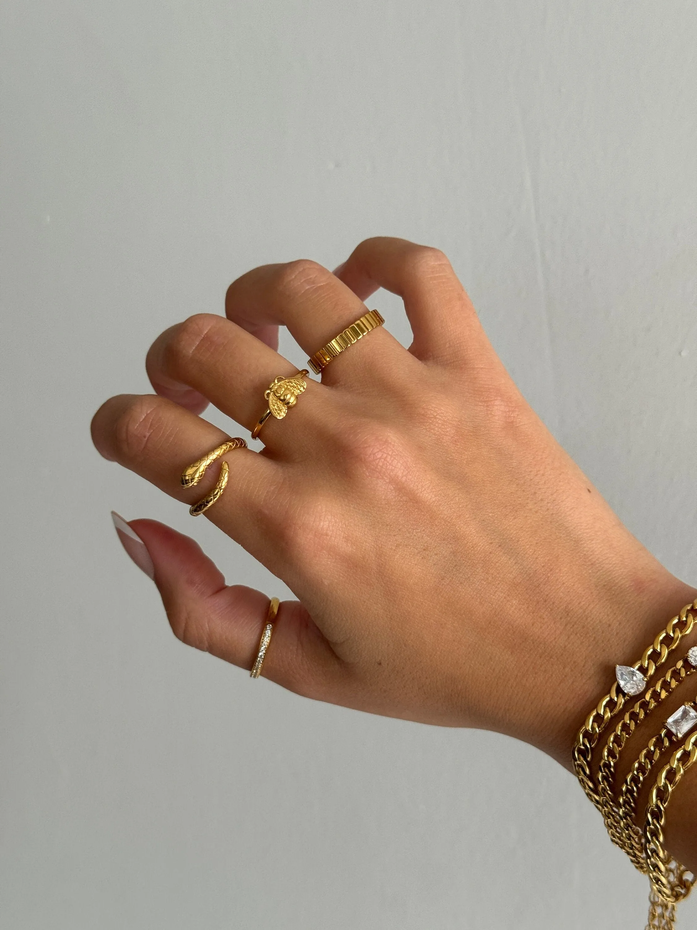 Ribbed Stacker Ring