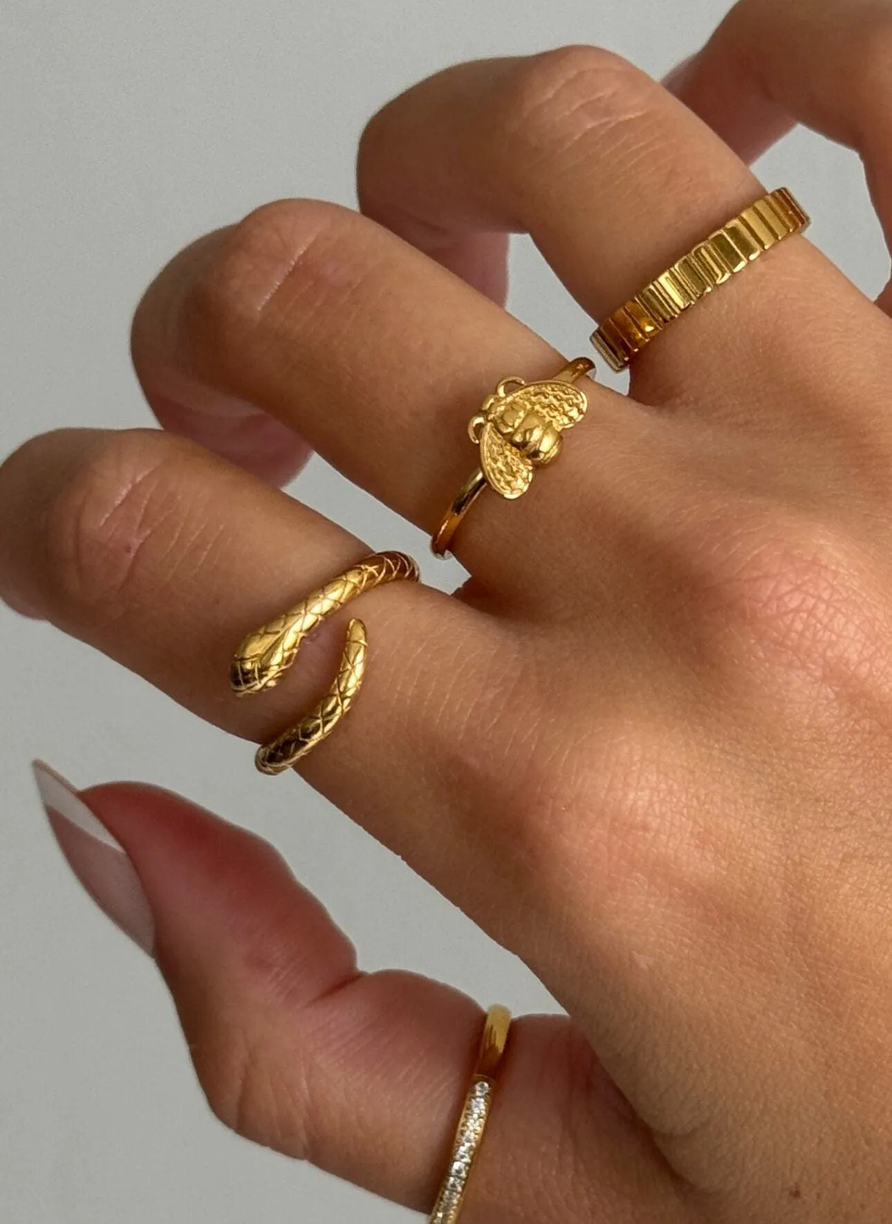 Ribbed Stacker Ring