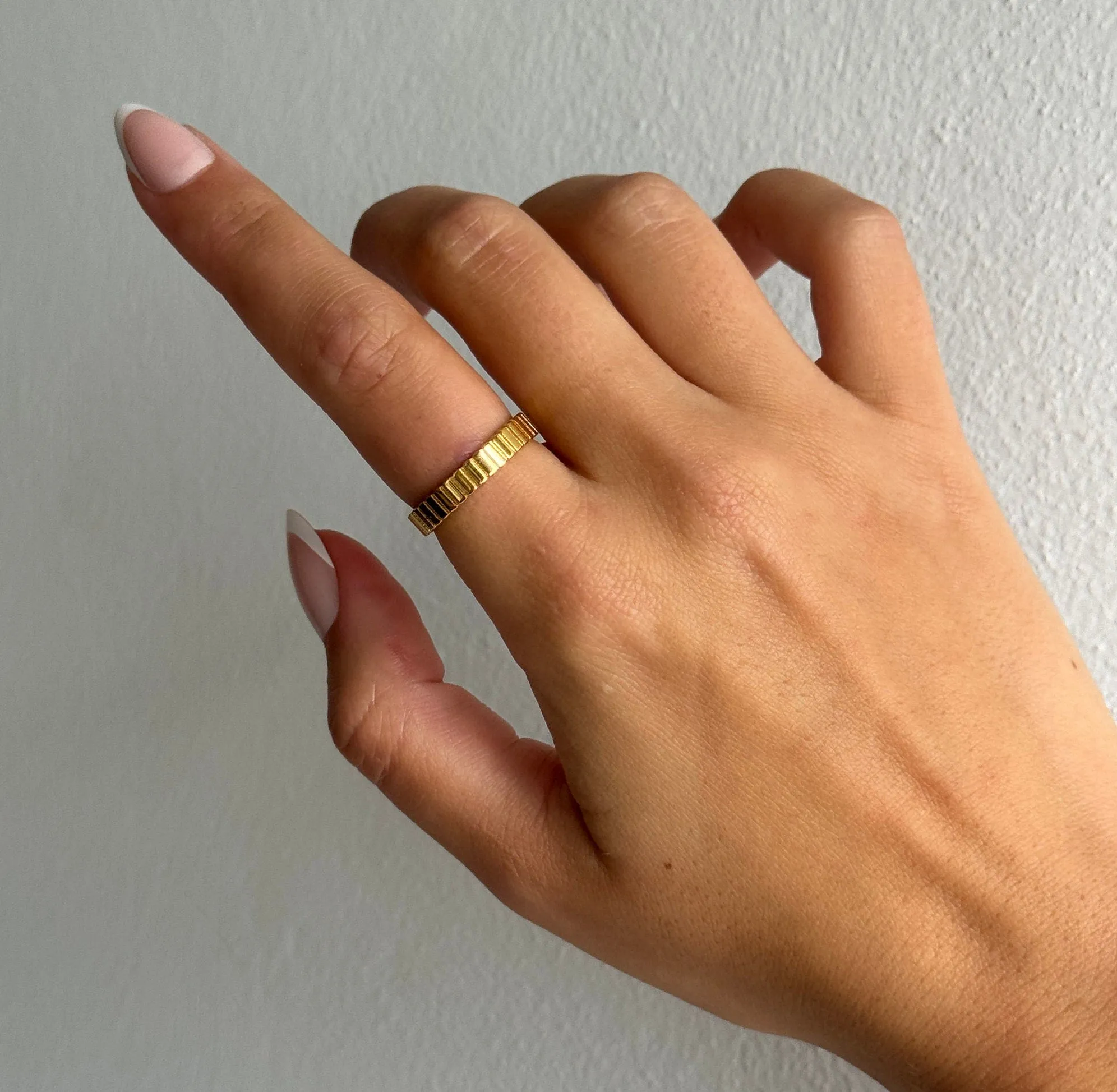 Ribbed Stacker Ring