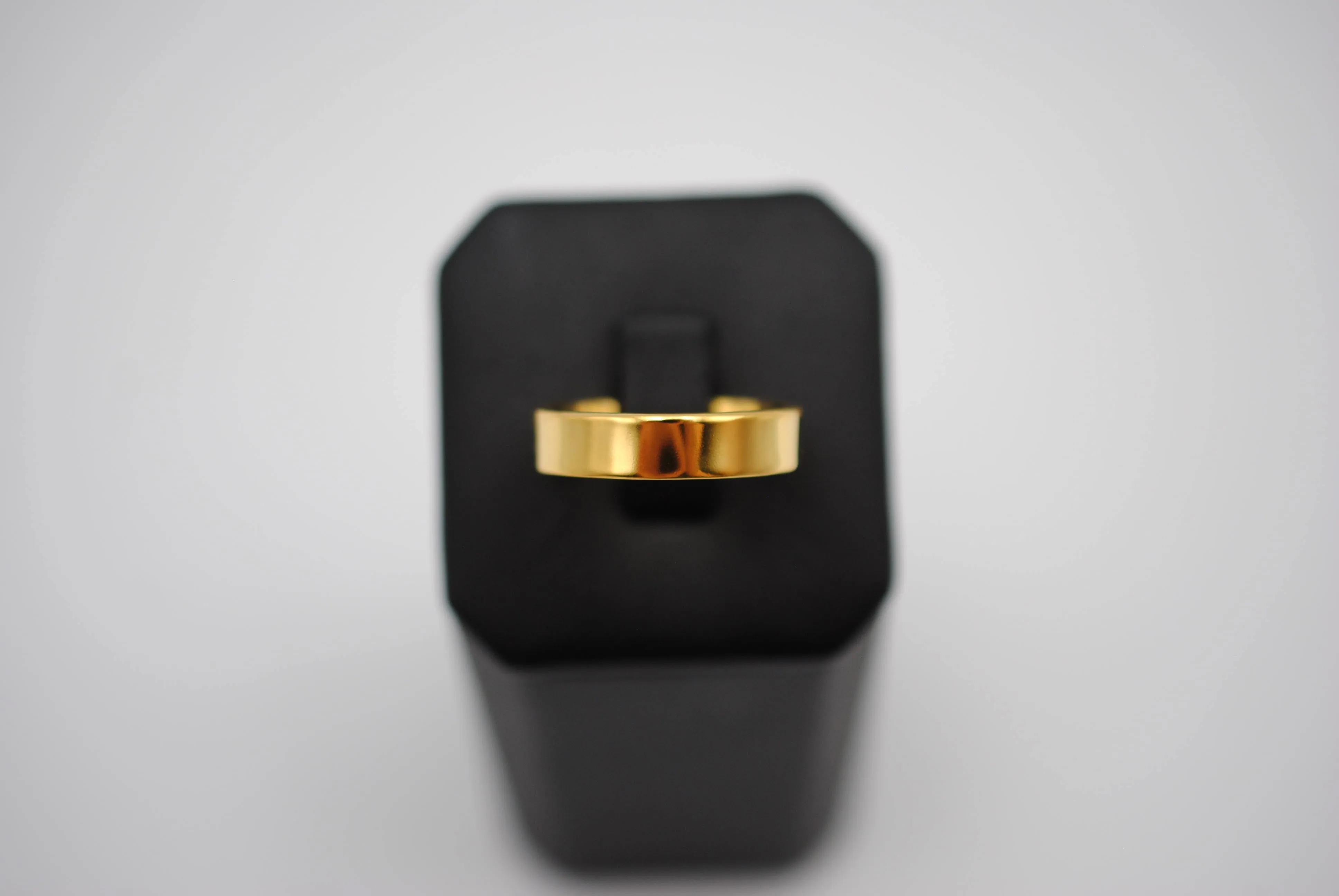 Ring Band: High Polish, Yellow Gold Finish, 5mm Wide