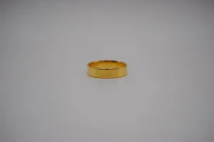 Ring Band: High Polish, Yellow Gold Finish, 5mm Wide