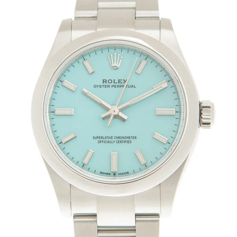 Rolex Oyster Perpetual 31 Automatic Chronometer Turquoise Blue Dial Ladies Watch 277200TQBLSO