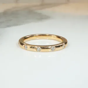 Rose Gold Flush Set Diamond Band