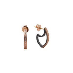 Rose Gold Small Marquis Celine Hoops