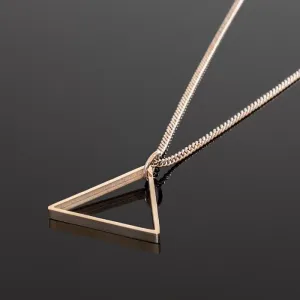 Rose Gold Triangle Necklace