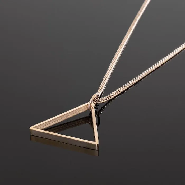 Rose Gold Triangle Necklace