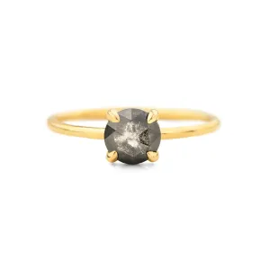 Round 0.8CT Salt and Pepper Diamond Ring