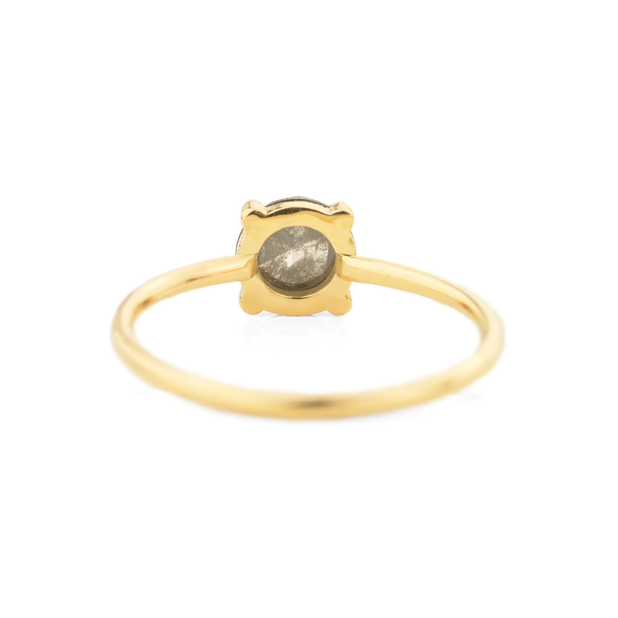 Round 0.8CT Salt and Pepper Diamond Ring