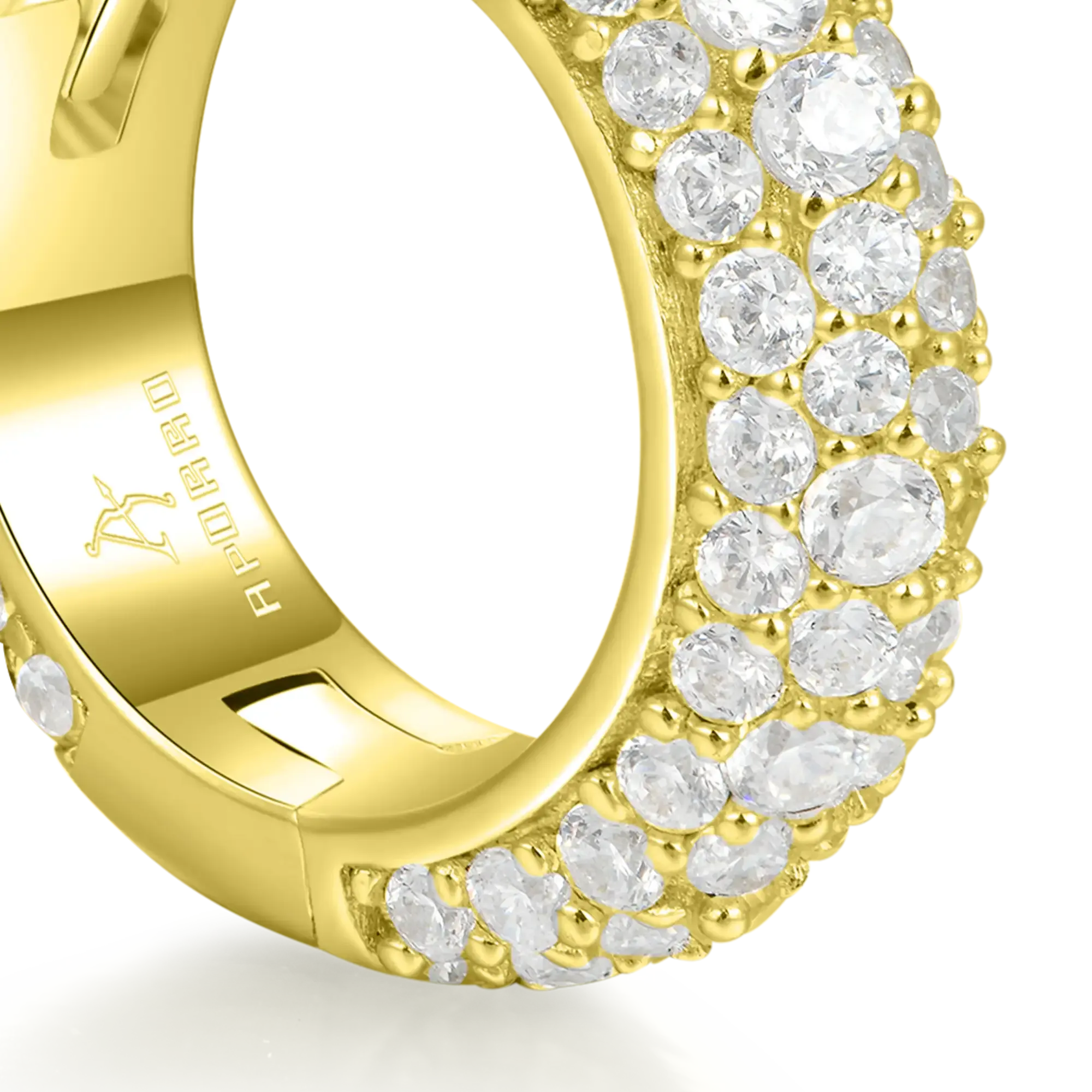 Round Paved Hoop Earrings