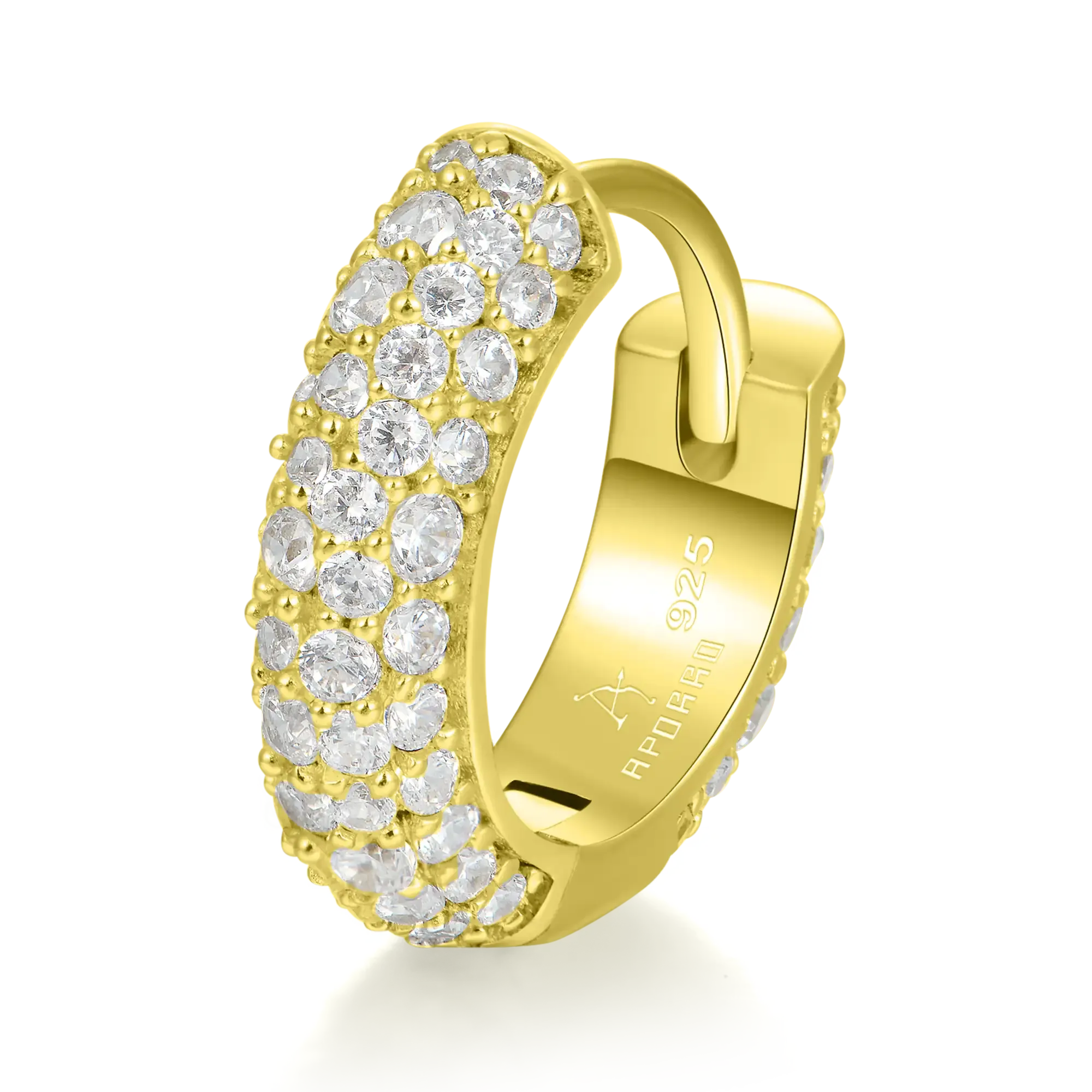 Round Paved Hoop Earrings