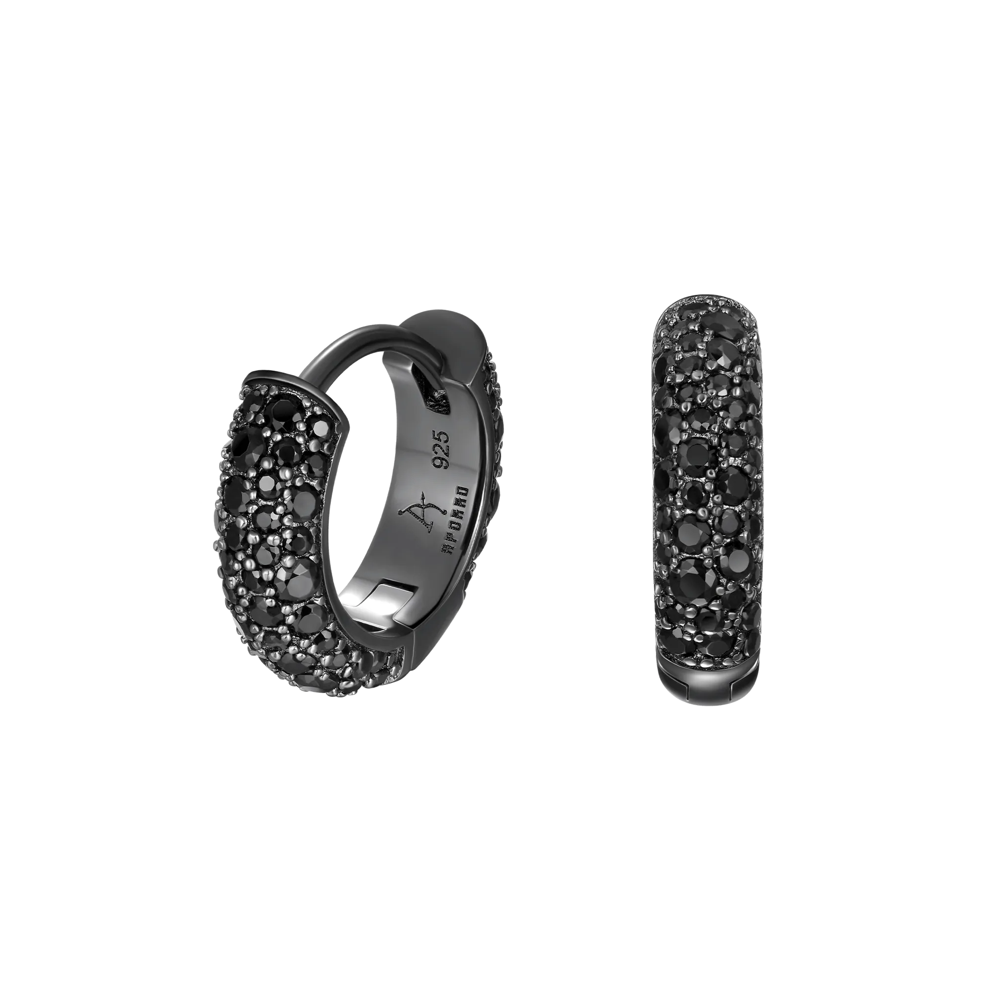 Round Paved Hoop Earrings