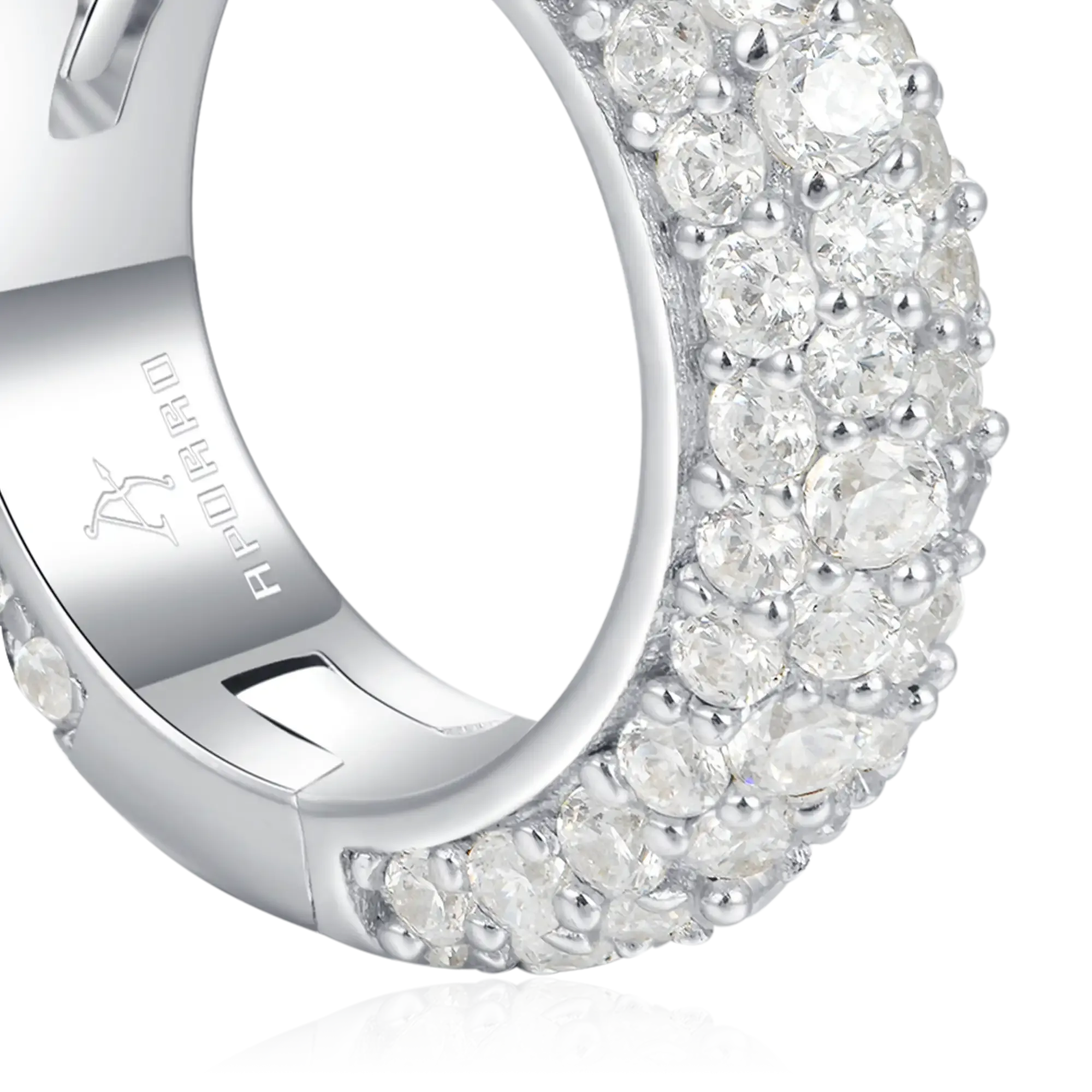 Round Paved Hoop Earrings