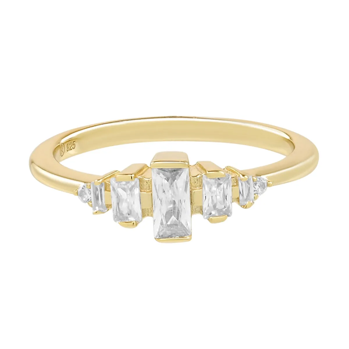 SALE - Ascending CZ Baguette Ring