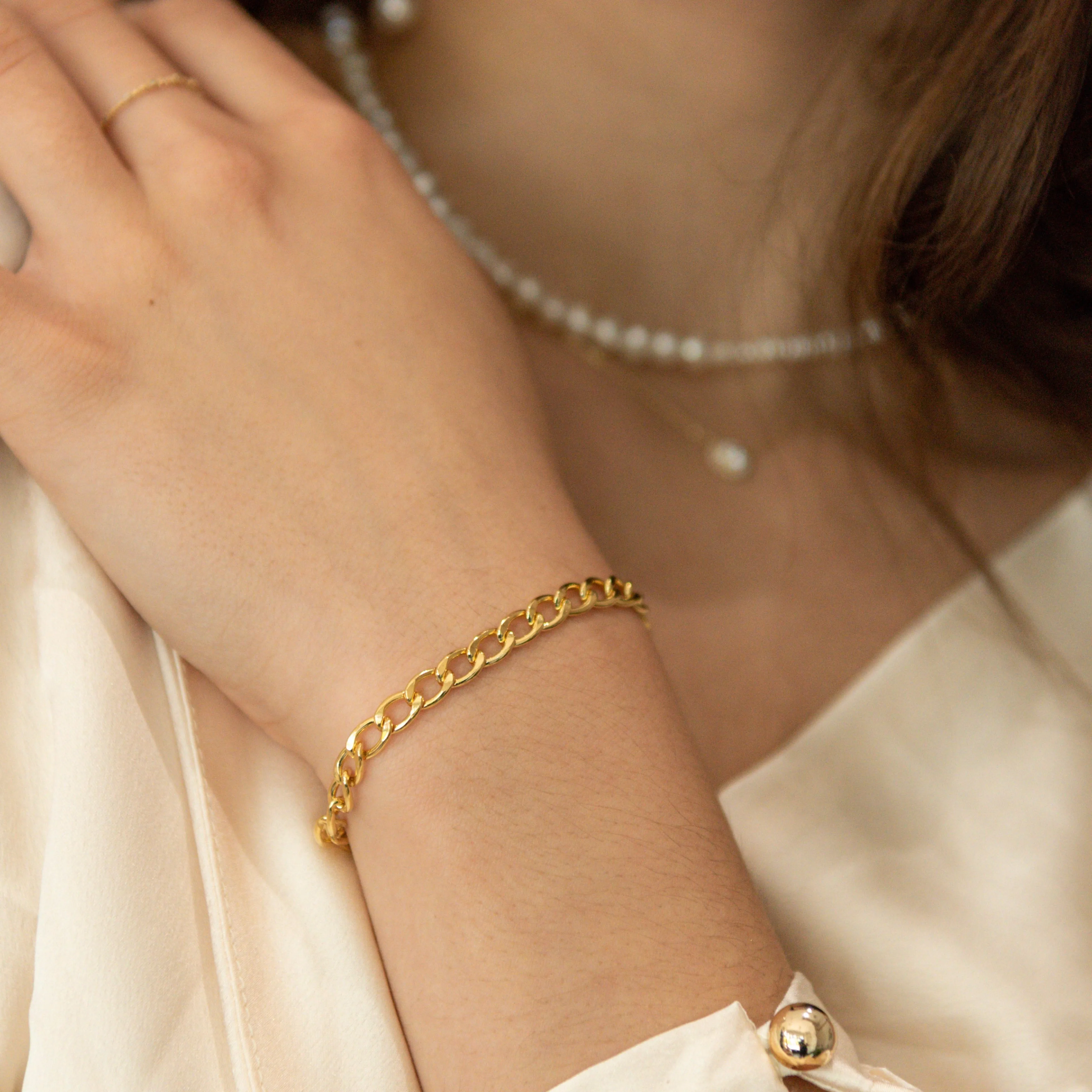 SALE - Flat Curb Chain Bracelet