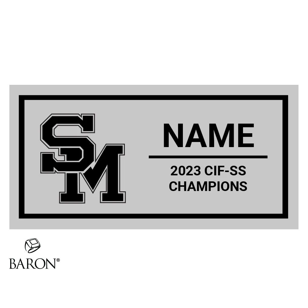 San Marcos High School Boys Water Polo 2023 Championship Black Standard Window Ring Box