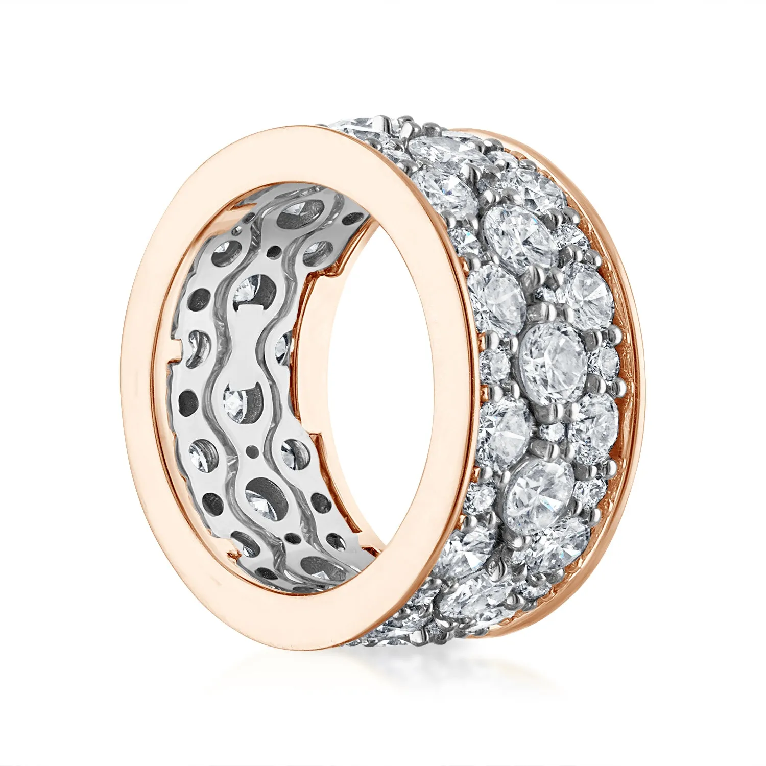Scalloped Diamond Stack Rings