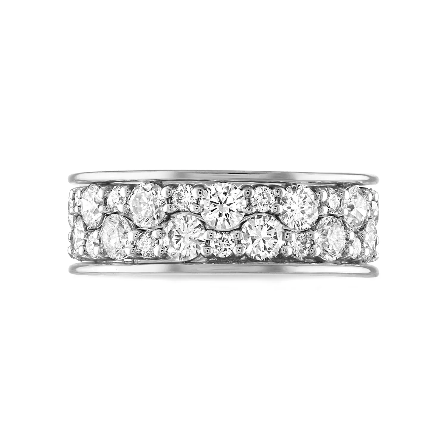 Scalloped Diamond Stack Rings