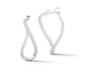 Scribble Small Waterfall Pavé Hoop Earrings